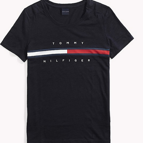 Tommy Hilfiger Tops - Tommy Hilfiger Stripe Signature T-Shirt